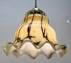 Sold at Auction: Tiffany style lead glass 3 burner hanging light fixture