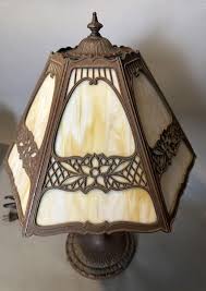Vintage Antique Miller Slag Glass Table Lamp | eBay