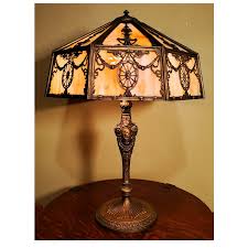 Wilkinson Large Slag Glass Panel Lamp with Classical Motifs ...