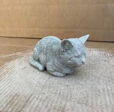 Cement Crouching Cat Yard - Etsy