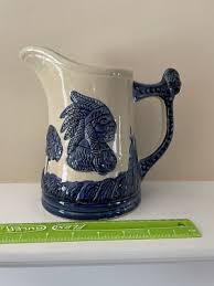 Vintage “Old Sleepy Eye” Blue & White Indian Chief Pitcher ...