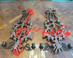 Pair of Early 20th Century Large Gilded Wood 2 Arm Wall Sconces From Italy - Etsy