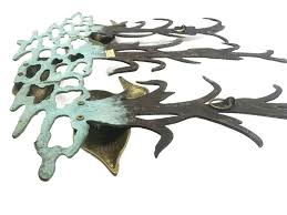 Vintage 1980s Brass and Iron Wall Hanging Ducks on Pond | Chairish