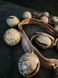 Vintage Tibetan Bronze Aloy Intricately Etched Chinese Tigerbells on Original Leather Strap - Etsy Israel