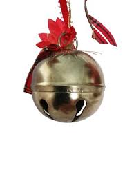 Vintage gold-tone Metal Jingle Sleigh Bell Christmas Holiday ...
