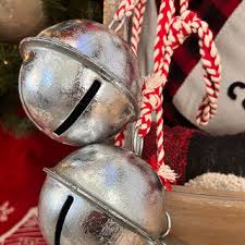 29 Inch Silver Finish Christmas Bells on Rope - Decor Steals