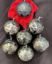 7 Vintage Wallace Silver-plate Christmas Balls USA 1970's to ...