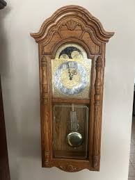 Vintage Howard Miller Rothwell Wall Clock Dual Chime 1/4 ...