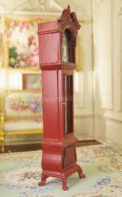 Antique Style Dollhouse Grandfather Clock 1:12 Scale, Red ...