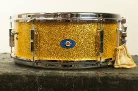 1960s Leedy 5x14 Sparkling Gold Pearl Utility Snare Drum | eBay