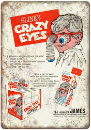 Slinky Crazy Eyes James Industries Toy Ad Metal Sign | Rusty ...