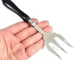 Antique Flatware Fork, Bread Fork, Meat Fork, Small Serving, Antique Electroplate, Ebonised Handle, Wooden Handle, Victorian Chic, Unique - Etsy