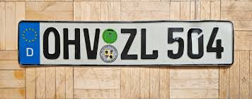 Original German Car License Plate Number Tin Sign Plaque ...