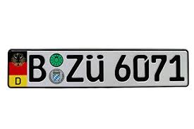 German Euro Plate with German Flag & Coat of Arms - Random ...