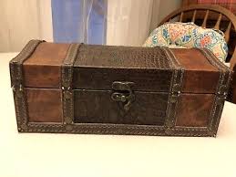 High end 1900s French royal brown wood leather box. H9cm, L25cm, W14cm | eBay