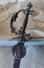 France Antique Vintage Box Cardboard Box With Sacred Heart Ornament Baptism Bapteme + Letter Opener Boudoir Boheme French Shabby Chic JDL - Etsy