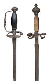 Sold at Auction: Swords. An early 17th century transitional period rapier plus a small sword