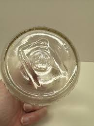 Vintage Uservo Clear Embossed Glass Milk Bottle Jug Half ...