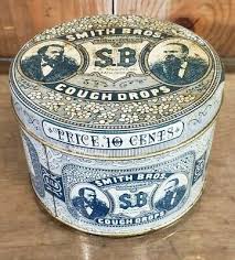 Vintage Smith Bro's Cough Drops Tin Litho Trinket Stash Box ...