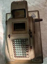 Antique Smith Corona Hand Crank Cash Register w/ Paper ...