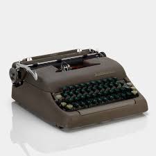 Smith-Corona Silent Brown and Green Manual Typewriter