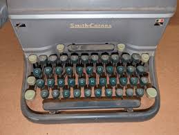 Vintage Smith-Corona Super Speed Typewriter, Grey w/ Green ...