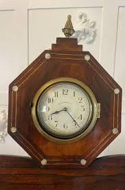 Antique Rosewood Inlaid Mantle Clock by Walker and Hall - Etsy