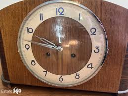Art Deco German Original Kienzle Wood Case Mantle Clock ...
