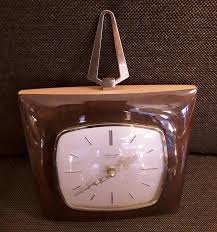 Mid-Century German Wall Clock Ato-Mat in Dark Walnut & Light ...