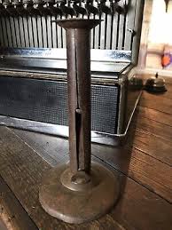 CANDLE HOLDER ANTIQUE PRIMITIVE TIN HOGSCRAPER PUSH-UP HOLDER | eBay