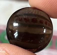 Natural Smoky Quartz Round Shape Flat Back Cabochon Gemstone ...
