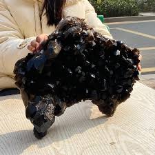 17.59LB Natural Smoky Black Quartz Cluster Crystal raw Specimen Healing | eBay
