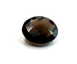 10.92 Carat Dark Smoky Quartz: Oval Checkerboard Cut ...
