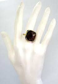 14K Yellow Gold Ring w Cushion Cut Topaz 7.3 grams size 10 1 ...