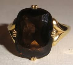 Beautiful 14K Yellow Gold art deco topaz Ring Women's ...