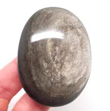 Gold Sheen Obsidian Palm Stone - The Fossil Cartel