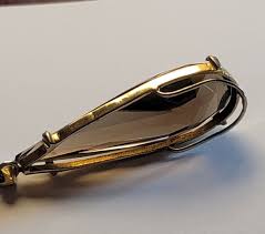 VTG Smokey Topaz Quartz Sterling Pendent Tear Drop 2.75 ...