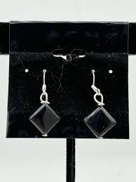 Natural Obsidian Gemstone Small Diamond Beaded Sterling ...