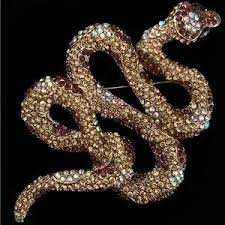 Vintage | Jewelry | Crystal Snake Brooch | Poshmark