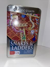 Snakes & Ladders Game 12x12 inch full Board metal box Cardinal Industries SEALED | eBay