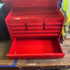 Valley 9 Drawer Red Metal Tool Box 26" x 15" x 17 1/2 ...