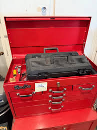 Rem-Line Red Rolling 2-Pc Stackable tool Box w/Tools ...