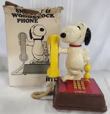 Vintage Snoopy And Woodstock Phone With Box
