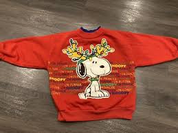 Vintage Snoopy Peanuts Christmas Sweatshirt Toddler Child ...