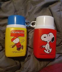 Lot Of 2 Snoopy & Charlie Brown Peanuts Snoopy Thermos With ...