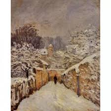 Snow at Louveciennes by Alfred Sisley Painting Reproduction