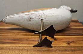 Large Waterfowl / Shore Bird - Hand Carved / Painted Wood ...