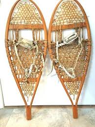 Vintage Northwoods SNOWSHOES Wood and Leather Made ...
