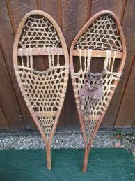 GREAT VINTAGE Snowshoes 34" Long x 10" ODD Pair For ...