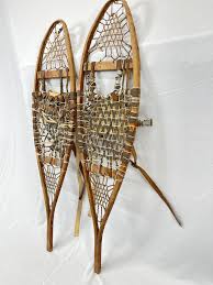 VINTAGE PENOBSCOT Snowshoe Co. Wood Snow Shoes ...